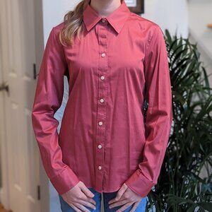 Banana Republic Non- Ironed Fitted Red Blouse
